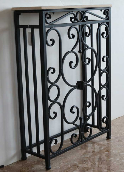 コンソールテーブル 63cm幅 ロートアイアン 大理石テーブル 花台 FM-285-S