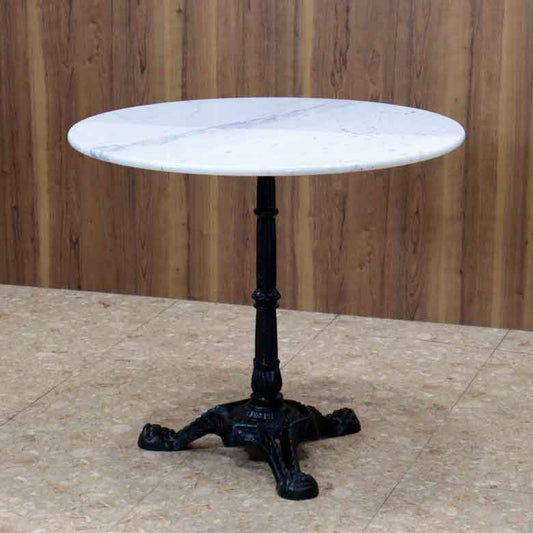 ラウンドテーブル 80cm 大理石 円形 カフェテーブル ブロンズ調 石