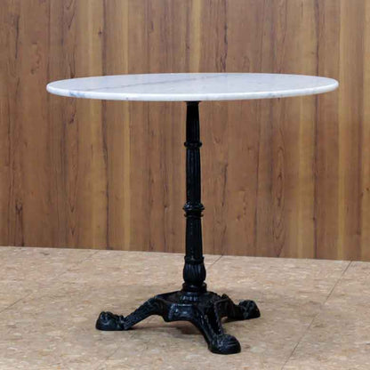 ラウンドテーブル 80cm 大理石 円形 カフェテーブル ブロンズ調 石