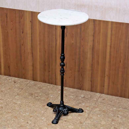 ハイテーブル 50cm 大理石 円形 カフェテーブル ブロンズ調 石 立ち飲み