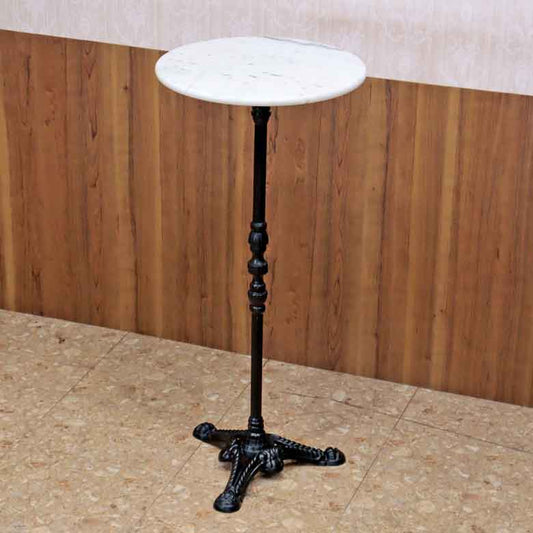 ハイテーブル 50cm 大理石 円形 カフェテーブル ブロンズ調 石 立ち飲み