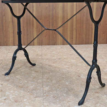 パブテーブル 120cm 大理石 楕円 カフェテーブル ブロンズ調 石