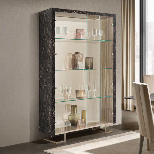 2ドアキュリオケース 118cm Arredoclassic アレドクラシック ADORA Luce Dark ルーチェダーク 高級家具 イタリア製