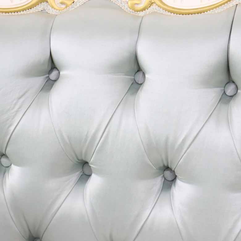 イタリア 2人掛け ソファ ターコイズブルー ホワイト 2Pソファ 304W/2/BL