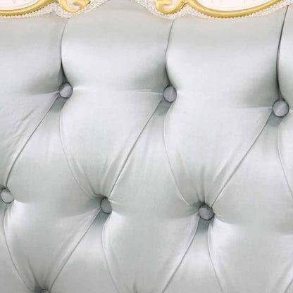 イタリア 2人掛け ソファ ターコイズブルー ホワイト 2Pソファ 304W/2/BL