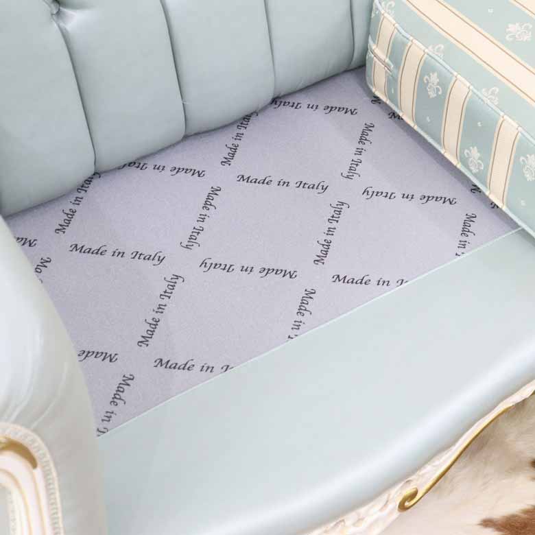 イタリア 2人掛け ソファ ターコイズブルー ホワイト 2Pソファ 304W/2/BL