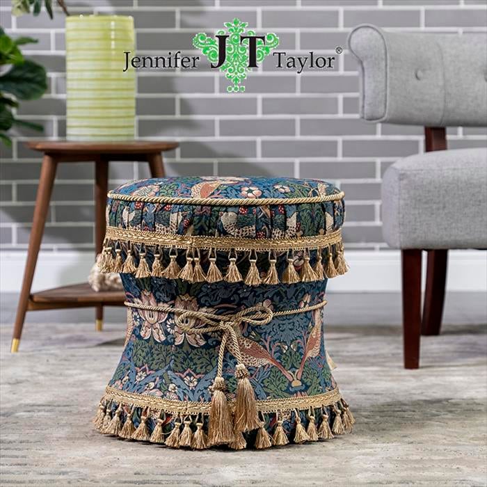 ジェニファーテイラー アワーグラスオットマン スツール いちご泥棒 JENNIFER TAYLOR