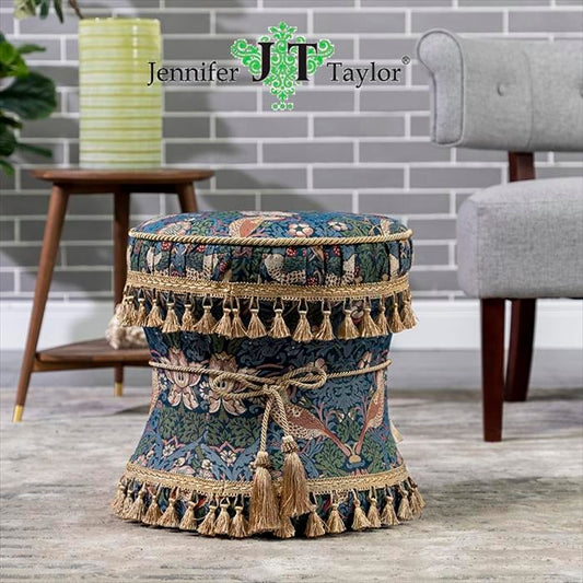 ジェニファーテイラー アワーグラスオットマン スツール いちご泥棒 JENNIFER TAYLOR