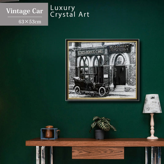 アートフレーム ヴィンテージカー 63cm クリスタルピクチャー ウォールデコ