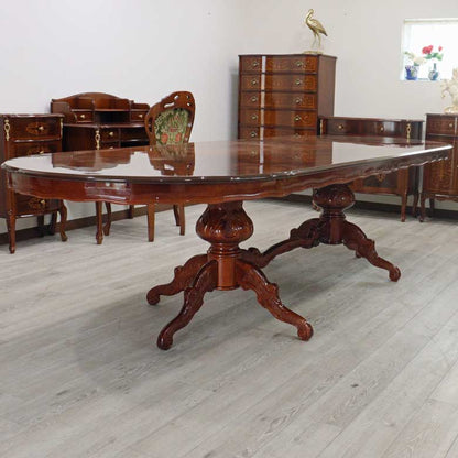 イタリア ダイニングテーブル 300cm幅 8人用 象嵌