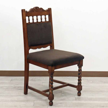 ダイニングチェア オーク 木製 完成品 レトロ