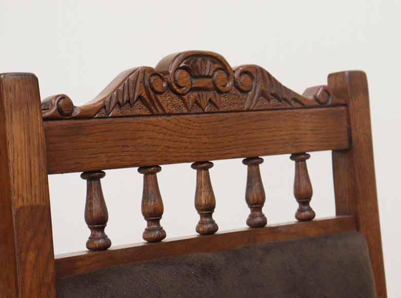 ダイニングチェア オーク 木製 完成品 レトロ