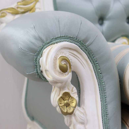 イタリア カウチソファ ターコイズブルー 二人掛け ソファ 312W/BL