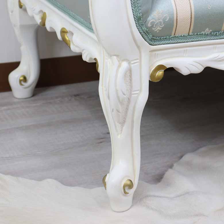 イタリア カウチソファ ターコイズブルー 二人掛け ソファ 312W/BL