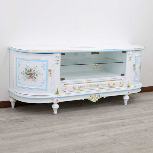 ロココ テレビボード 160cm ローキャビネット 白家具