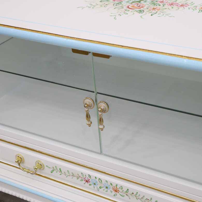 ロココ テレビボード 160cm ローキャビネット 白家具