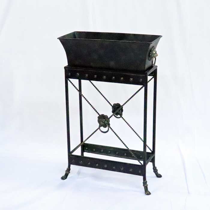 アイアンプランター スタンド付きプランター ライオンモチーフ ロートアイアン FM-555