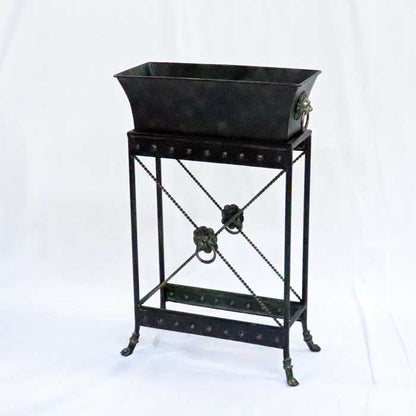 アイアンプランター スタンド付きプランター ライオンモチーフ ロートアイアン FM-555