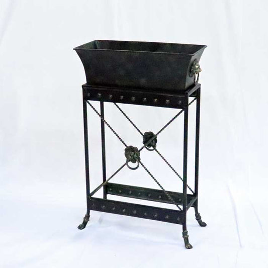 アイアンプランター スタンド付きプランター ライオンモチーフ ロートアイアン FM-555