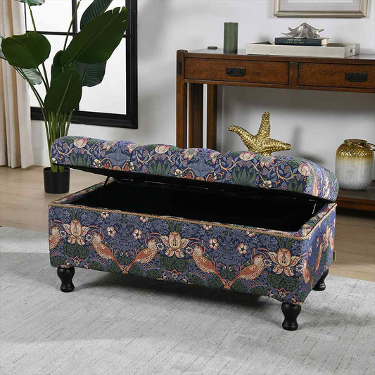 ジェニファーテイラー ベンチボックス 収納付き いちご泥棒 JENNIFER TAYLOR