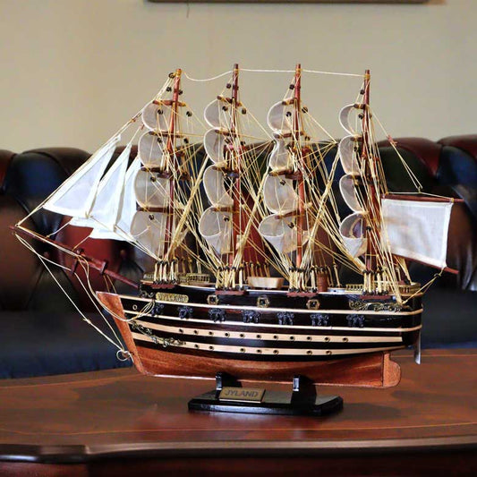 帆船 ユトランド号 完成品 帆船模型 デンマーク アンティーク風 クラシック モデルシップ