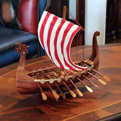 帆船 ヴァイキング号 完成品 帆船模型 アンティーク風 クラシック モデルシップ ドラッカー