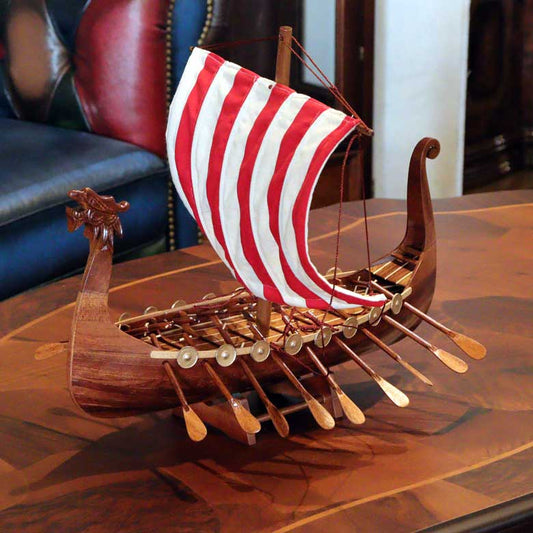 帆船 ヴァイキング号 完成品 帆船模型 アンティーク風 クラシック モデルシップ ドラッカー