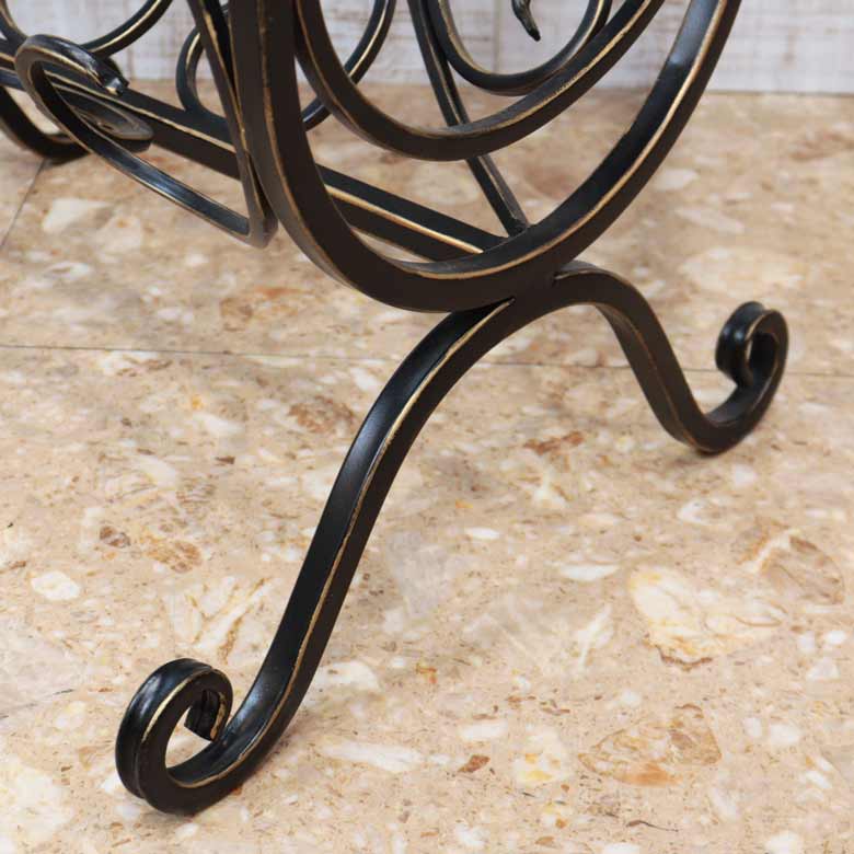 マガジンラックテーブル ロートアイアン 木天板 レトロ アンティーク