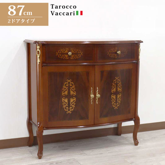 イタリア ローキャビネット 2ドアサイドボード 猫脚 象嵌 DOGI 4303
