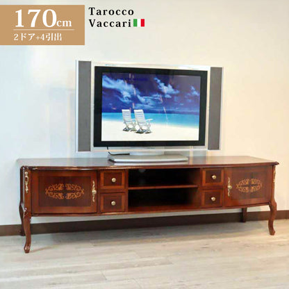 イタリア テレビボード 170cm ローボード 猫脚 象嵌 DOGI 4308