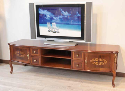 イタリア テレビボード 170cm ローボード 猫脚 象嵌 DOGI 4308