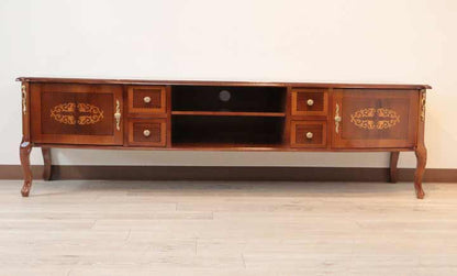 イタリア テレビボード 170cm ローボード 猫脚 象嵌 DOGI 4308