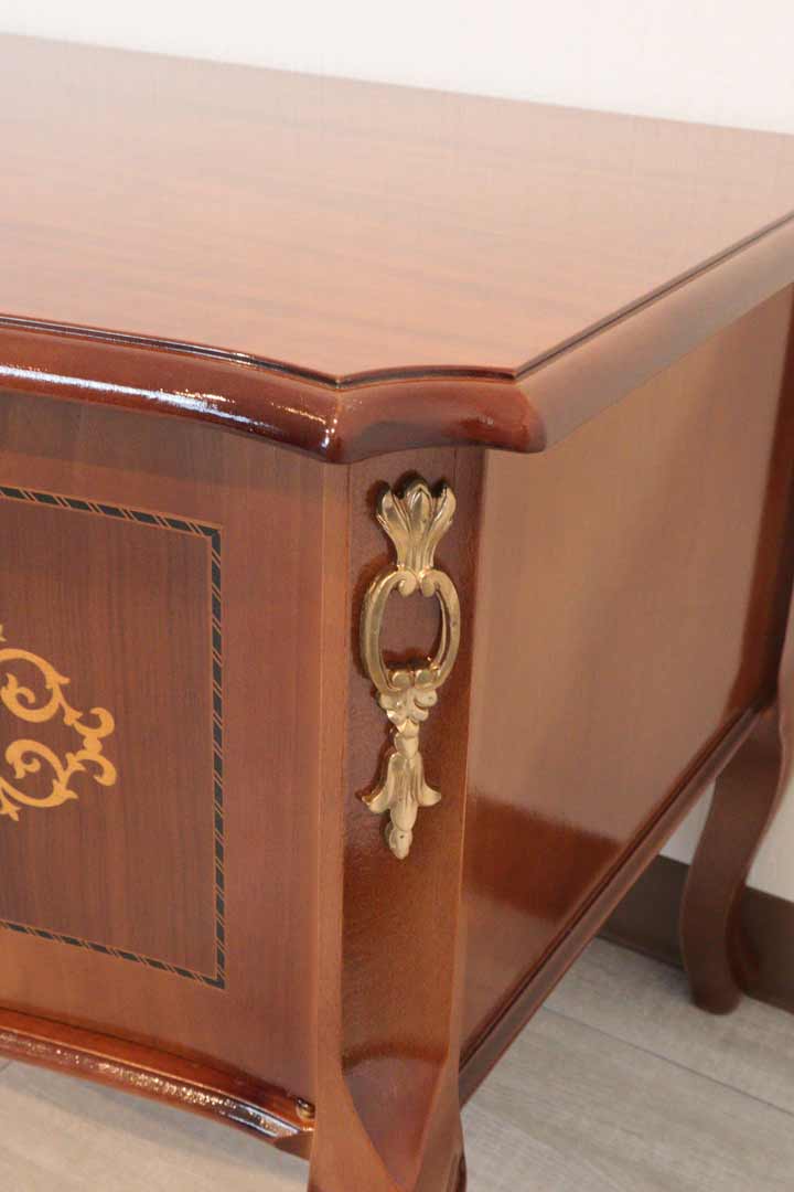 イタリア テレビボード 170cm ローボード 猫脚 象嵌 DOGI 4308