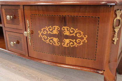 イタリア テレビボード 170cm ローボード 猫脚 象嵌 DOGI 4308