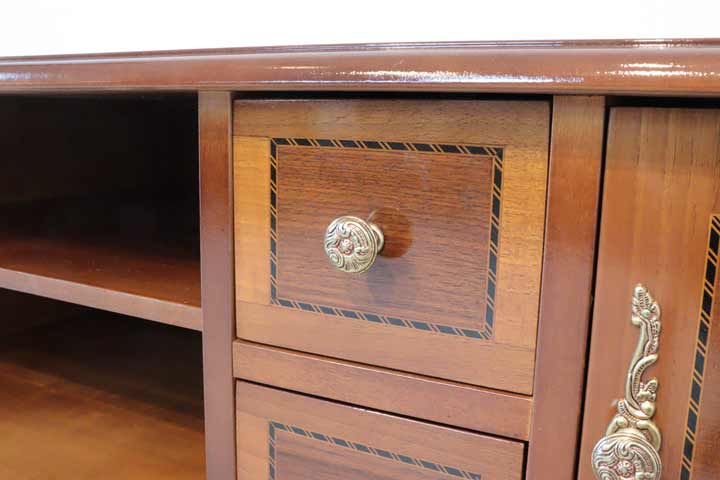 イタリア テレビボード 170cm ローボード 猫脚 象嵌 DOGI 4308