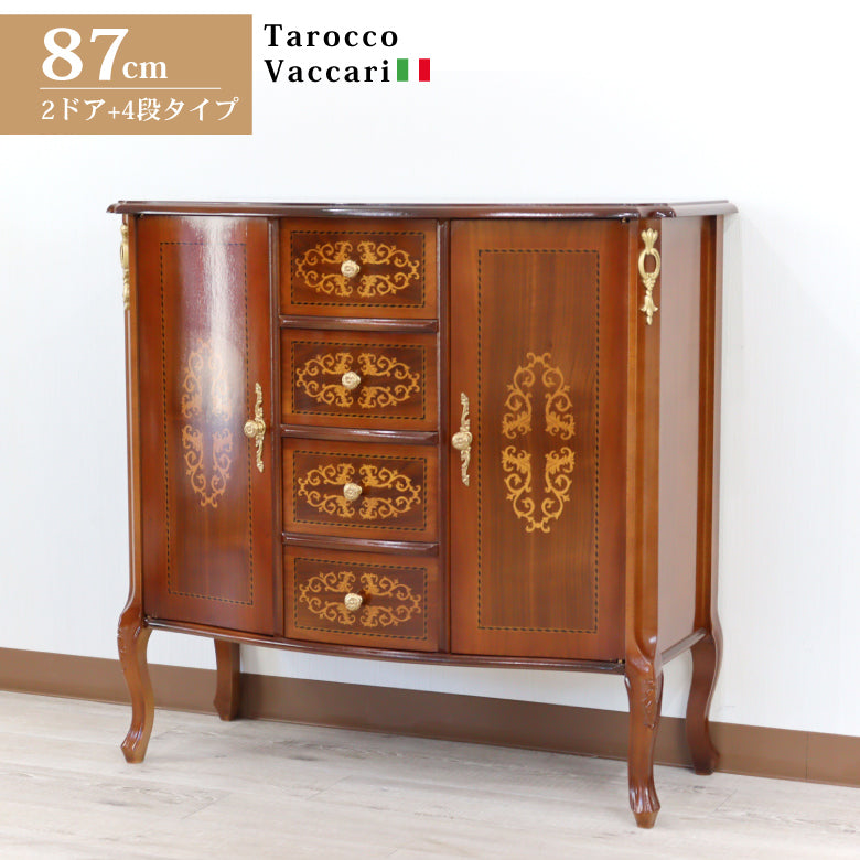 イタリア ローキャビネット サイドボード 猫脚 象嵌 DOGI 4316
