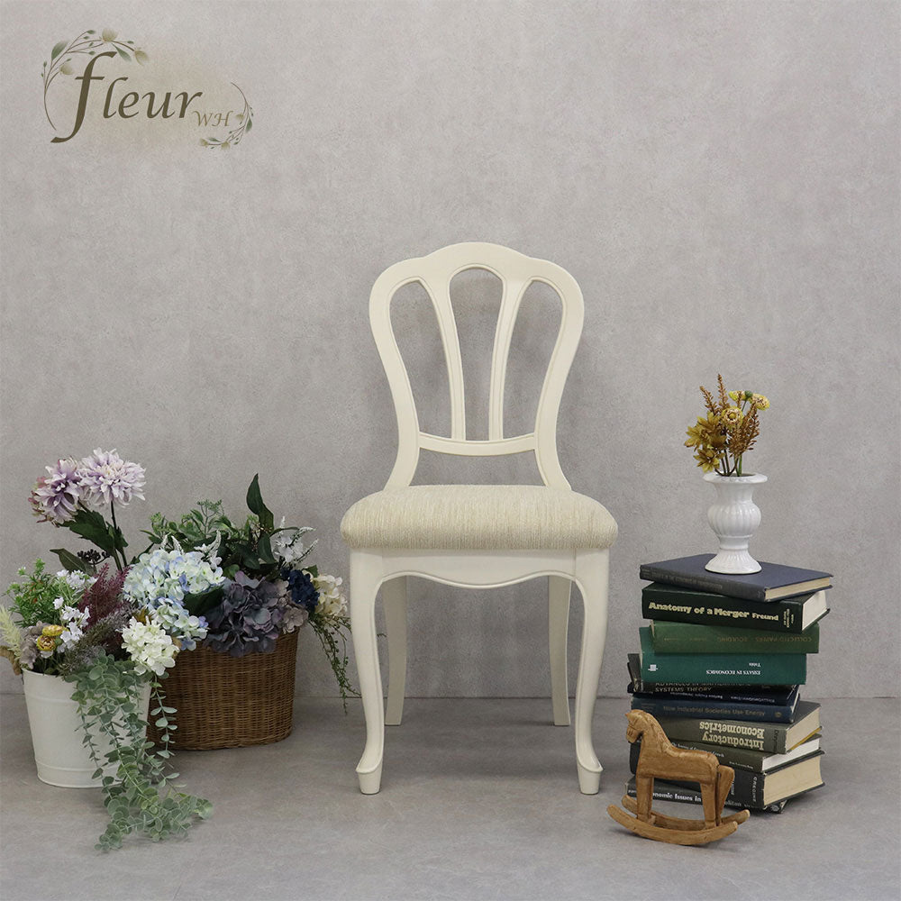 東海家具 FLEUR-WH ロココアンティークダイニングテーブルセット5点セット 東海家具工業 ダイニングテーブルセット 4人掛け 5点セット W140cm