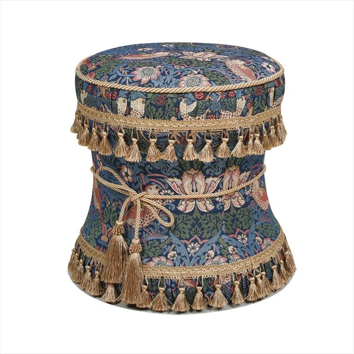 ジェニファーテイラー アワーグラスオットマン スツール いちご泥棒 JENNIFER TAYLOR