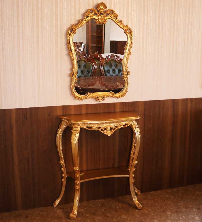 イタリア コンソールテーブル ゴールド 猫脚 イタリア DIBIASE 585G