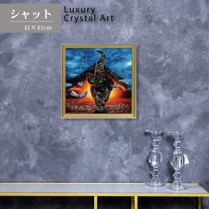 アートフレーム シャット 41㎝ クリスタルピクチャー ウォールデコ 猫