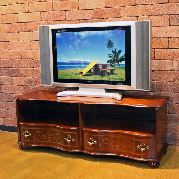 テレビ台 ローボード イタリア 象嵌  110cm 丸脚 538