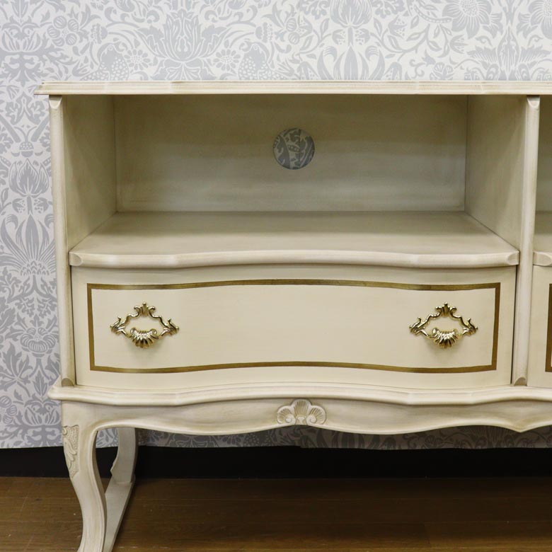 イタリア テレビボード 110cm ローキャビネット ホワイト 539/LQ