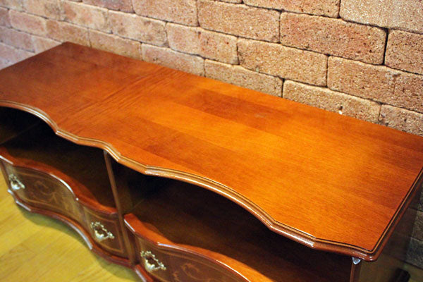 テレビ台 ローボード イタリア 象嵌  110cm 丸脚 538