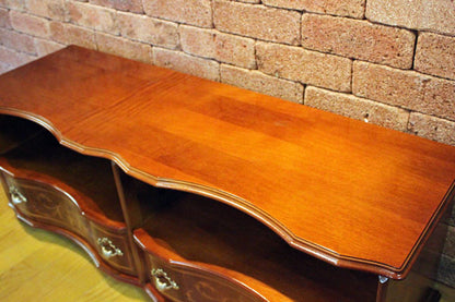 テレビ台 ローボード イタリア 象嵌  110cm 丸脚 538