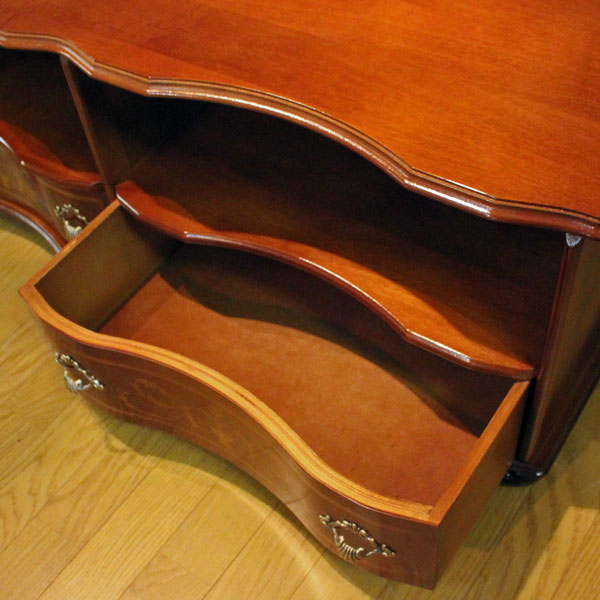 テレビ台 ローボード イタリア 象嵌  110cm 丸脚 538