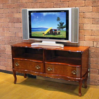 テレビ台 ローボード イタリア 象嵌  110cm 猫脚 538G