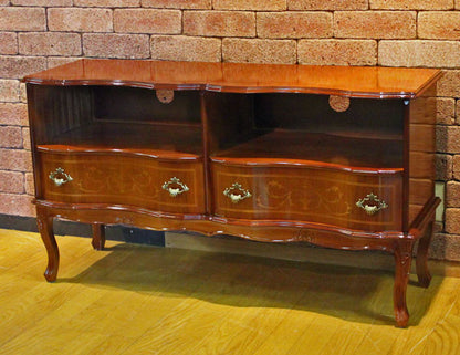 テレビ台 ローボード イタリア 象嵌  110cm 猫脚 538G