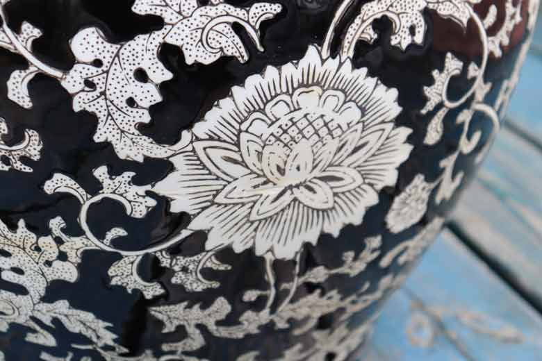 水鉢 大型 黒蓮 特大 13号 火鉢 鉢カバー 洋蓮 ロータス