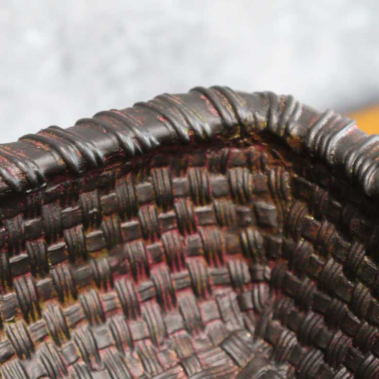 樹脂製 猫の置物 バスケット双猫 小物入れ