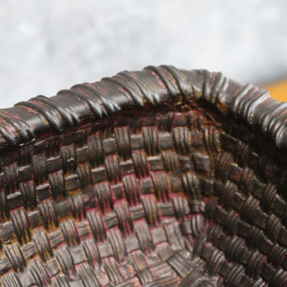 樹脂製 猫の置物 バスケット双猫 小物入れ